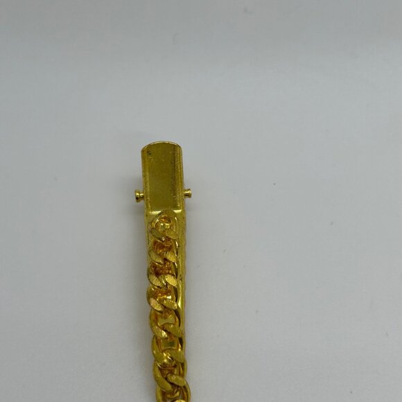 Vintage Sweater Clip Curb Chain Prong Set Acrylic Rhinestones 1950s-1960s - Picture 7 of 13